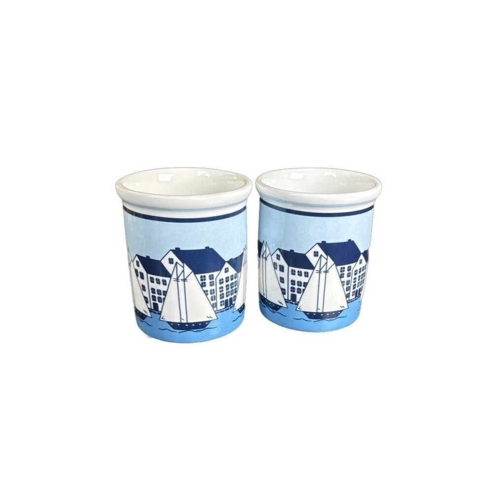 Shard at Home Coastal Village 14oz Mug, Set of 2, Small Batch Made - Picture 5 of 6